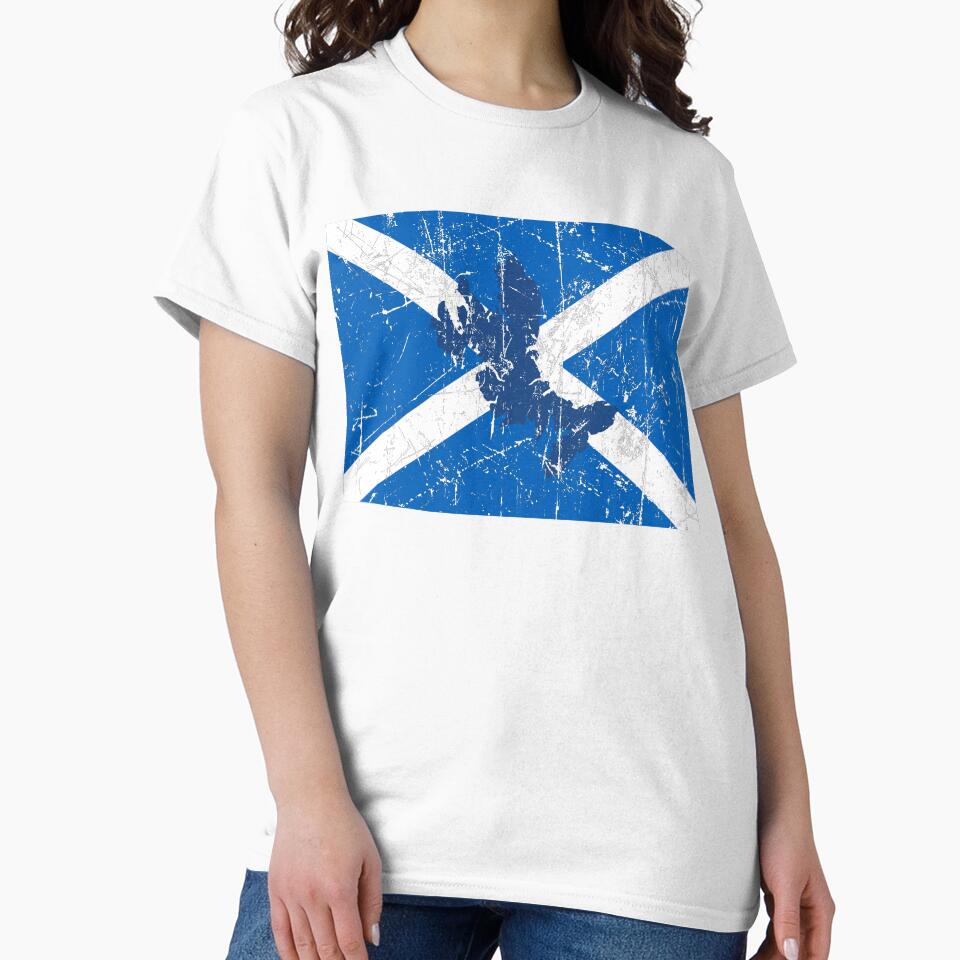 Skye on Scotland Flag - Distressed by isleheid