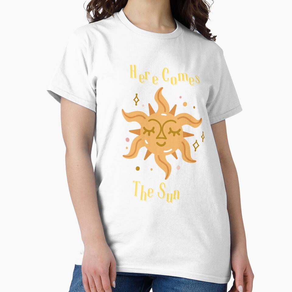 Whimsical Sun - Here Comes The Sun Golden Boho Art by Pokah79