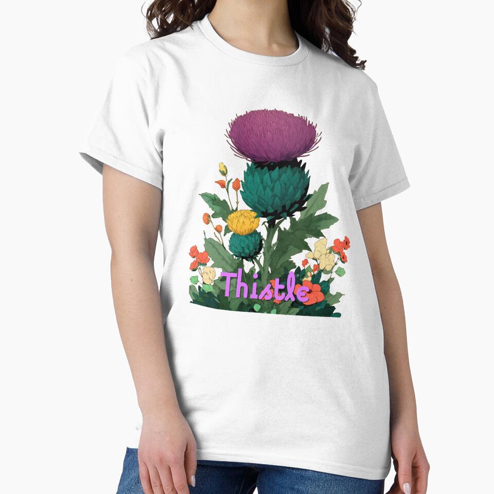 Thistle Bloom: Vibrant Botanical Charm by ForeverPrintsOK