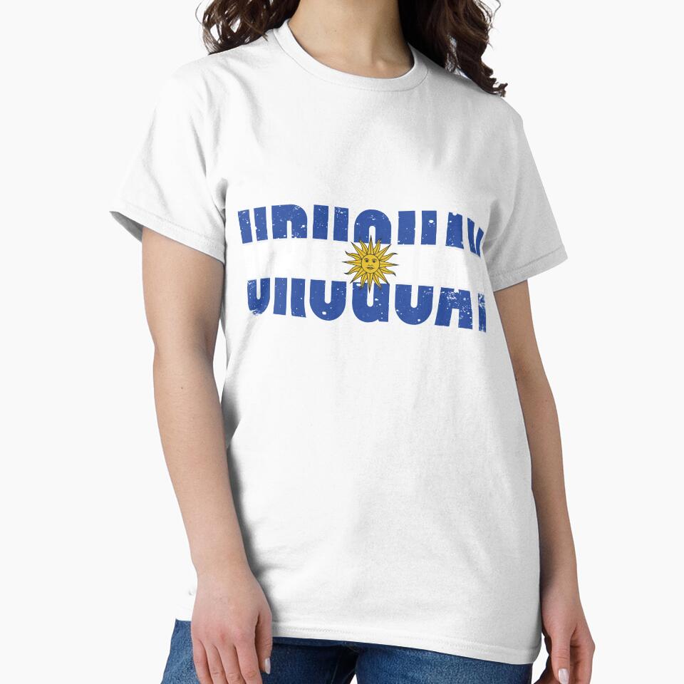 Uruguay Flag Soccer Jersey Style by Sardine Designs