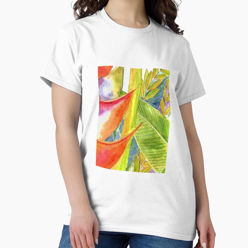 Tropical flower in watercolor by latiendadearyam