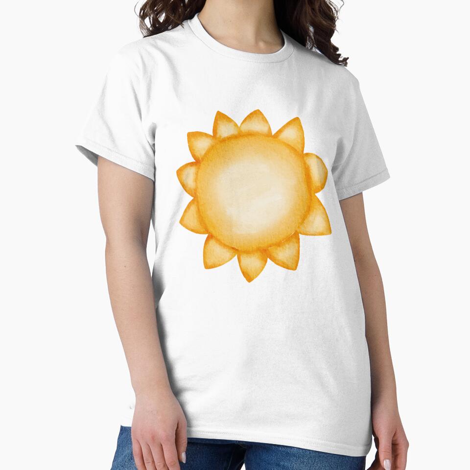 Yellow Shining Watercolor Sun Painting | Happiness Motivation | Bright Happy Day by MiaDelelai