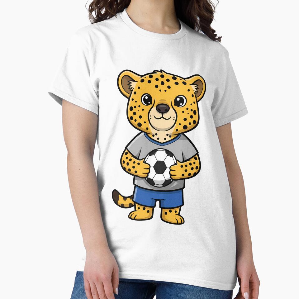 Cute Cheetah Soccer Player Cartoon by k3rstman1