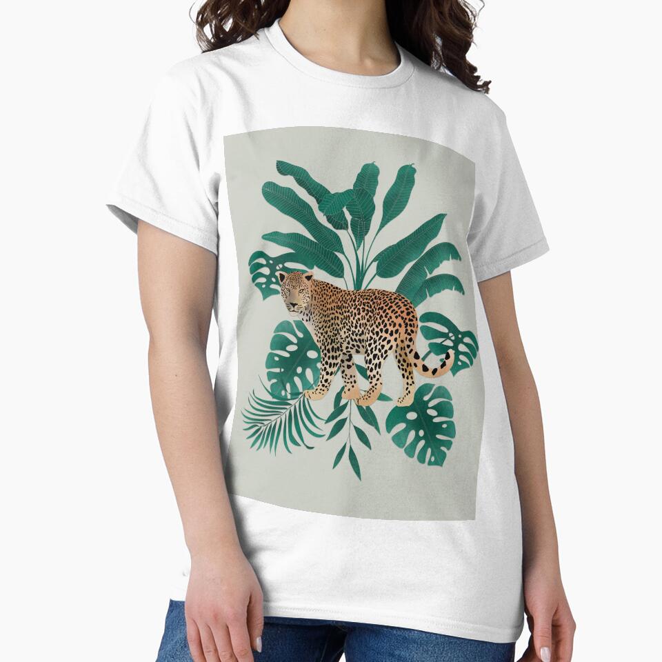 Leopard Collection - pale grey by Hollyroseart
