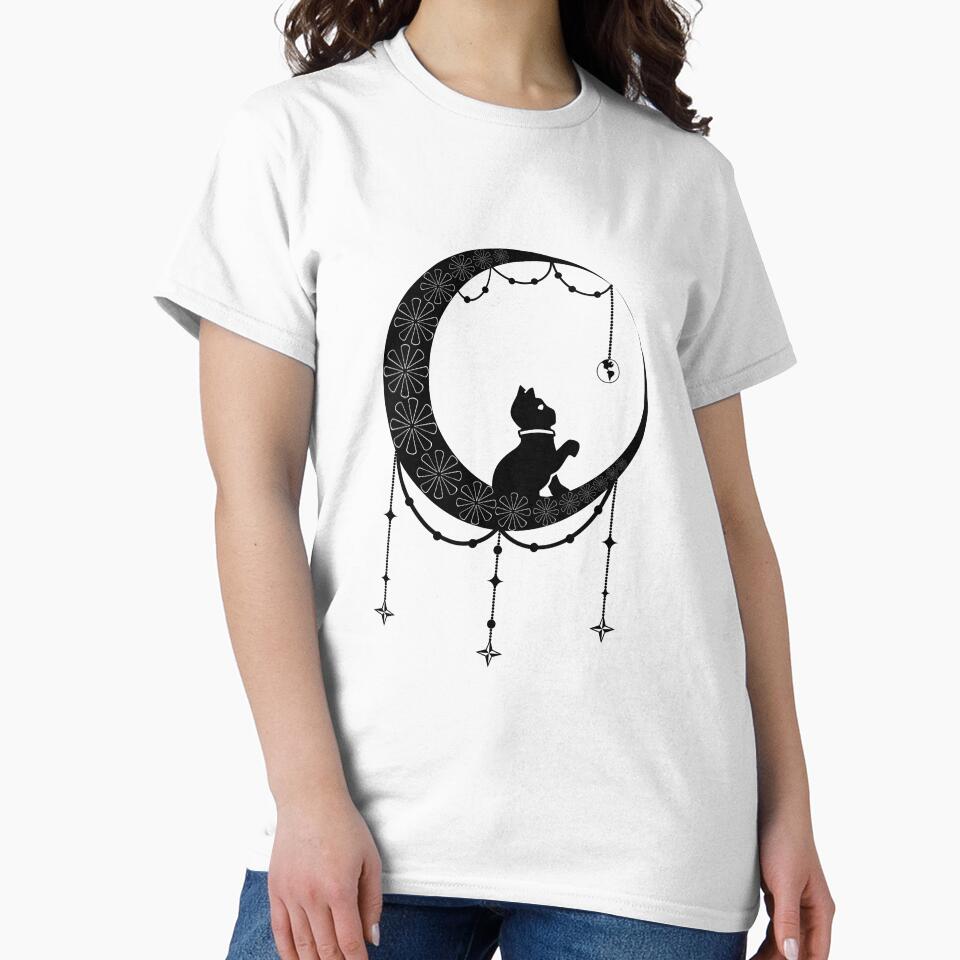 MANDALA MOON WITH BLACK CAT by Renan Lima
