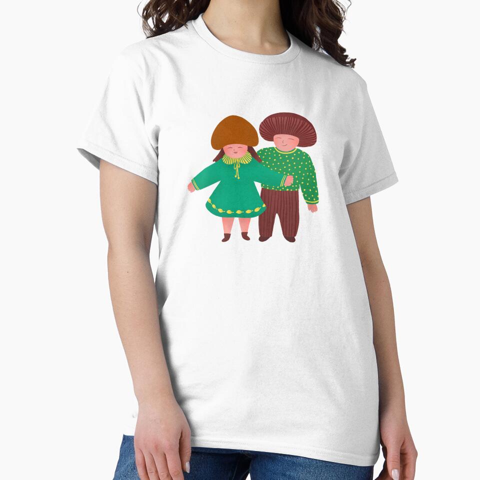 Cute and happy mushroom boy and girl by IULIART