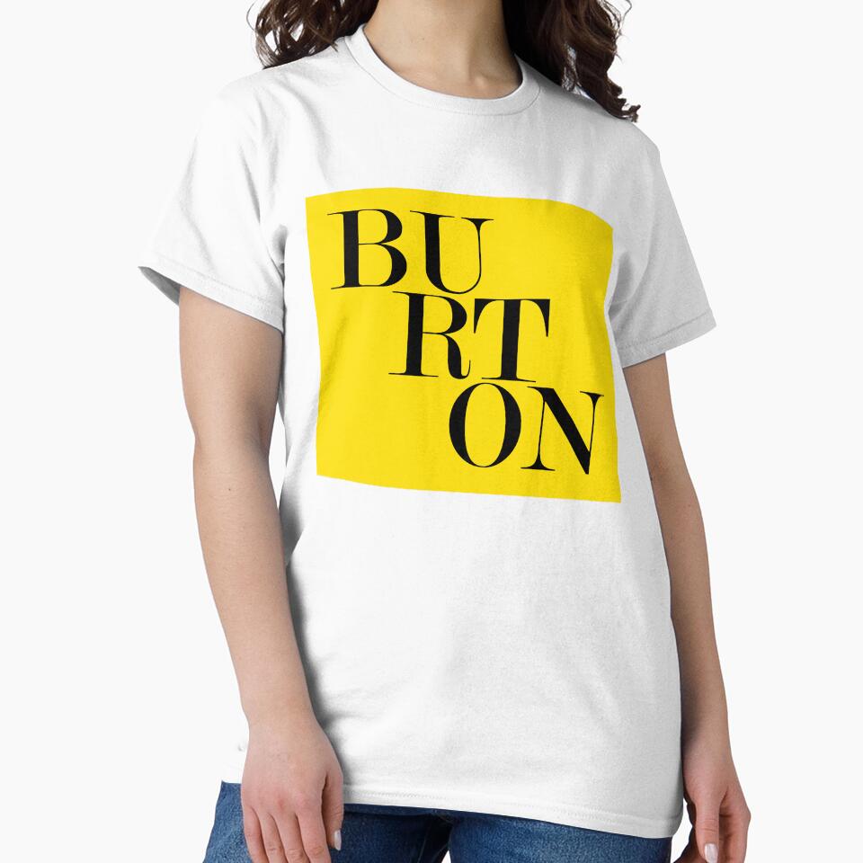 Burton UK Town Typography Minimalist Patriotic Travel Souvenir by kakarikihill