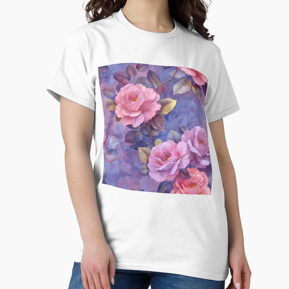 Floral Pink Roses Theme Flowers by CarpanaBay