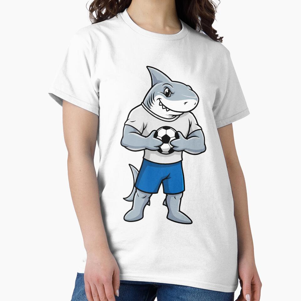 Shark Soccer Player Mascot Cartoon Sport by k3rstman1