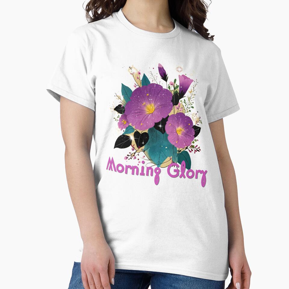 Morning Glory: Blooming Magic in Purple and Gold by ForeverPrintsOK