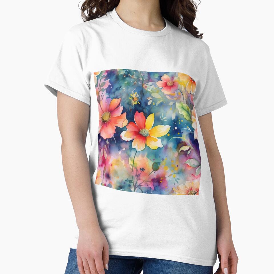 Springtime Floral Blooms 35 : Watercolor Floral Seamless Pattern for DIY Crafts and Home Decor by Shadi Rosenow