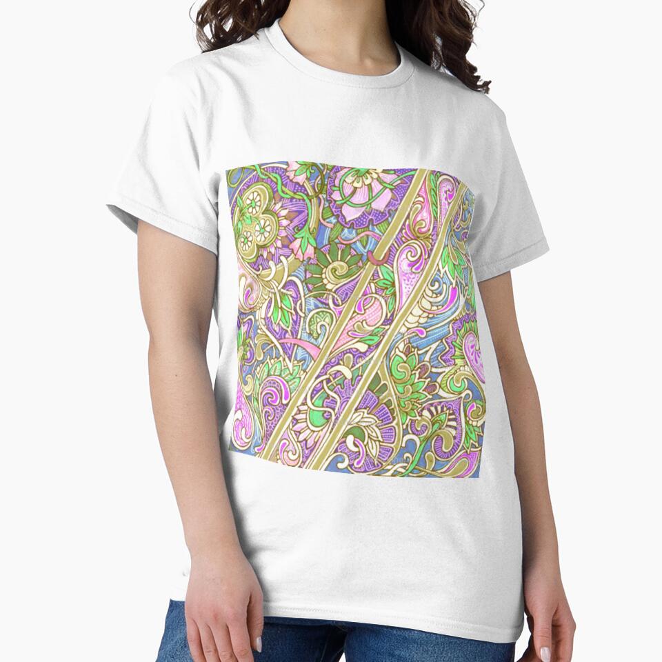 Purple and Green Paisley Designs by cindyfordyce