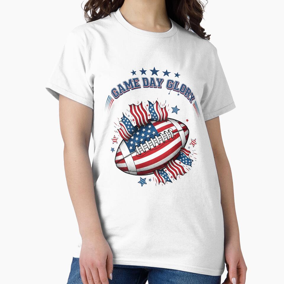 Patriotic USA Football Game Day Glory 2025 by Dazzle-Sizzle