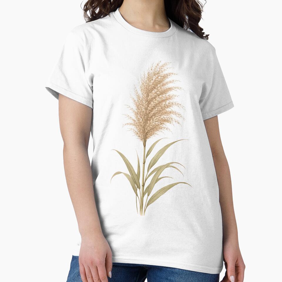 Vintage Miscanthus Grass Botanical Print - Antique Pampas Style Illustration by Darlin8888