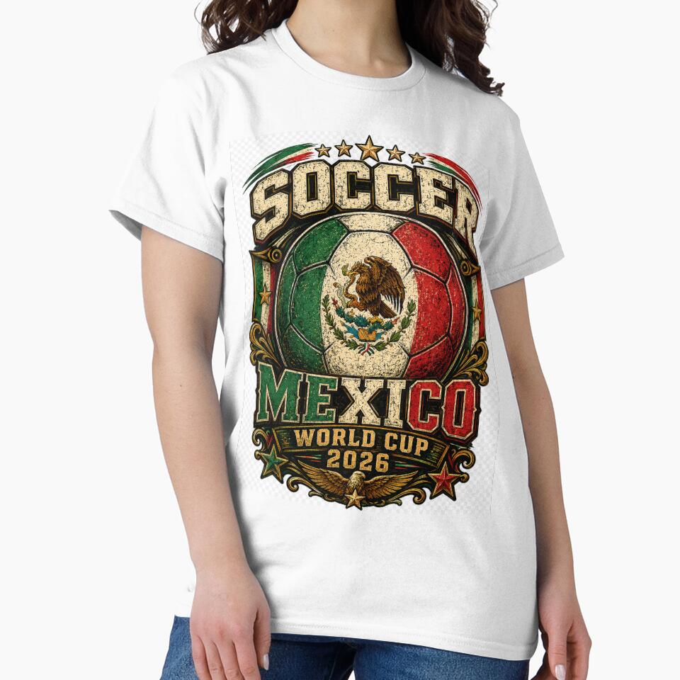 Mexico Soccer Shirt - Mexican Landmarks Football Gift for Mexico Fans by UrbanPrintVibes