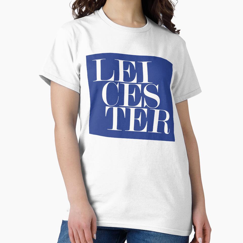 Leicester UK City Typography Minimalist Patriotic Travel Souvenir by kakarikihill