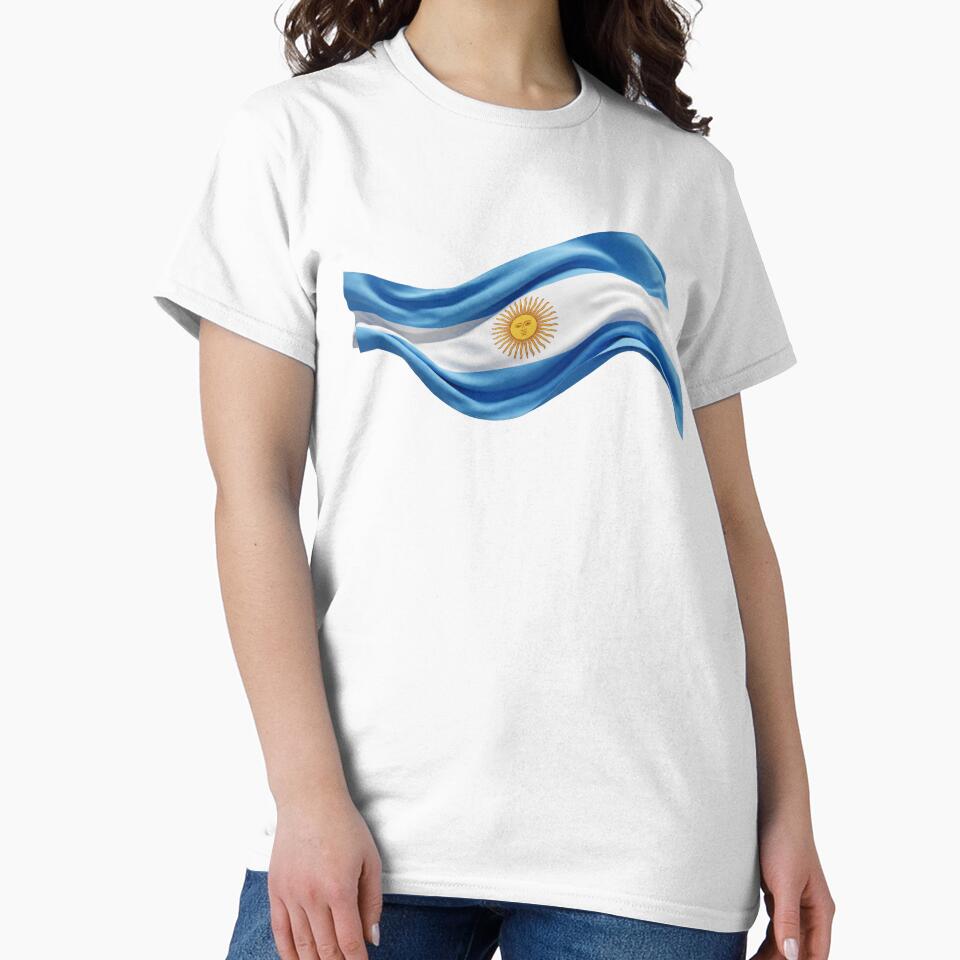 Argentina national flag floating elegantly by Olivra