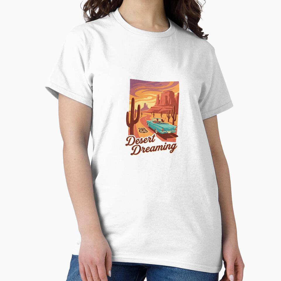 Desert Dreaming Vintage Route 66 Road Trip Retro Travel Poster Southwest Art by Maxbevier