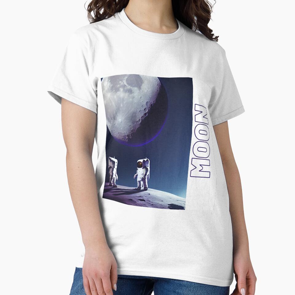 astronaut on the Dark moon 10 by Happy  Planet