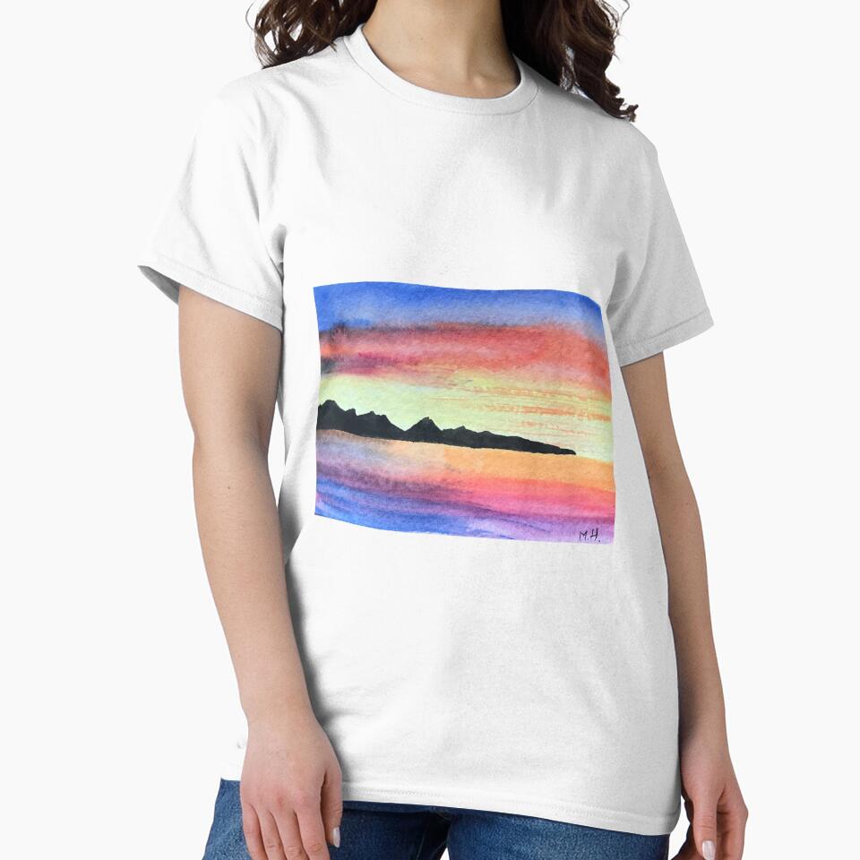 Sunset watercolours painting by Monika Howarth