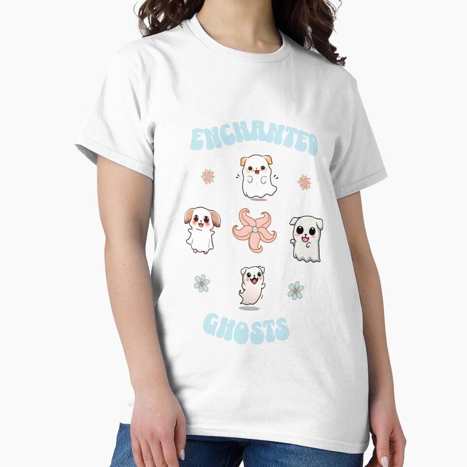 Floral Ghost Dog Shirt - The Best Ghost Dog Shirt Halloween Gift for Dog Lover by Stencil Crafts