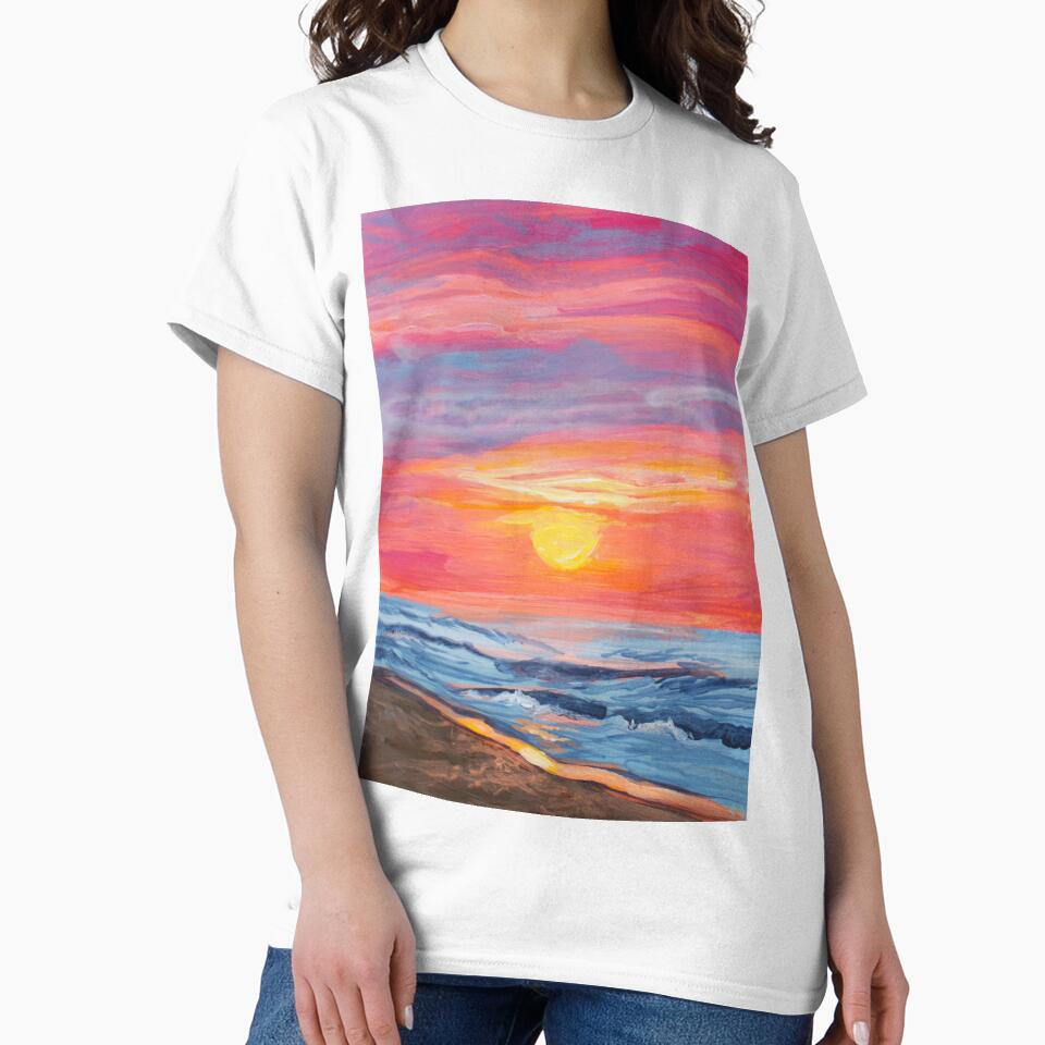 Vibrant summer beach sunset by Byearion