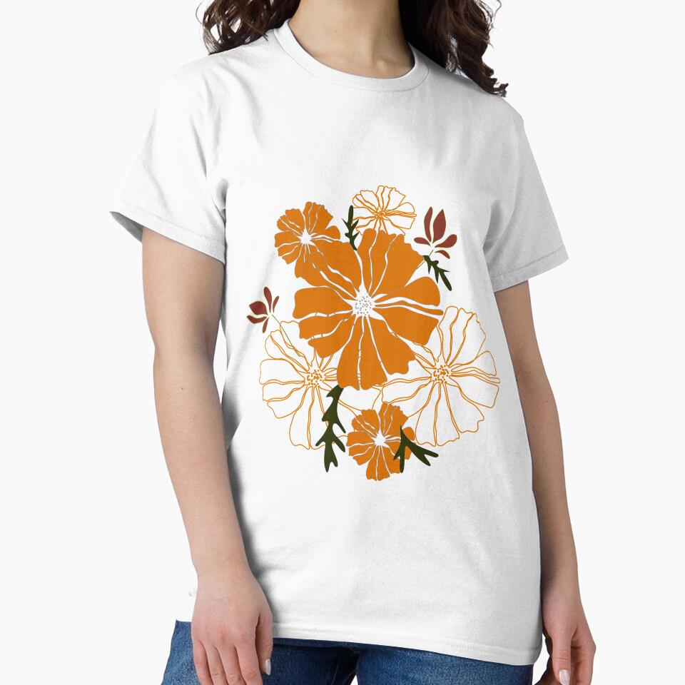 Orange Flowers by Fas Designs