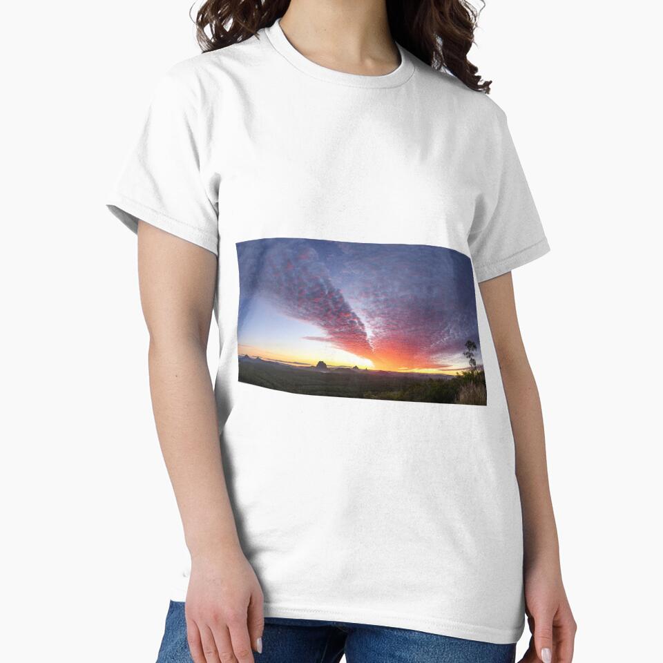Glass House Mountains Sunset Panorama by Adrian Alford Photography