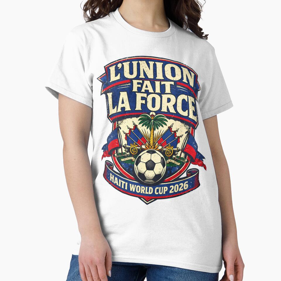 L'Union Fait La Force Haiti Distressed Vintage Soccer World Cup 2026 Fan Gift Haitian Motto Badge  Kreyol by BrickByDream