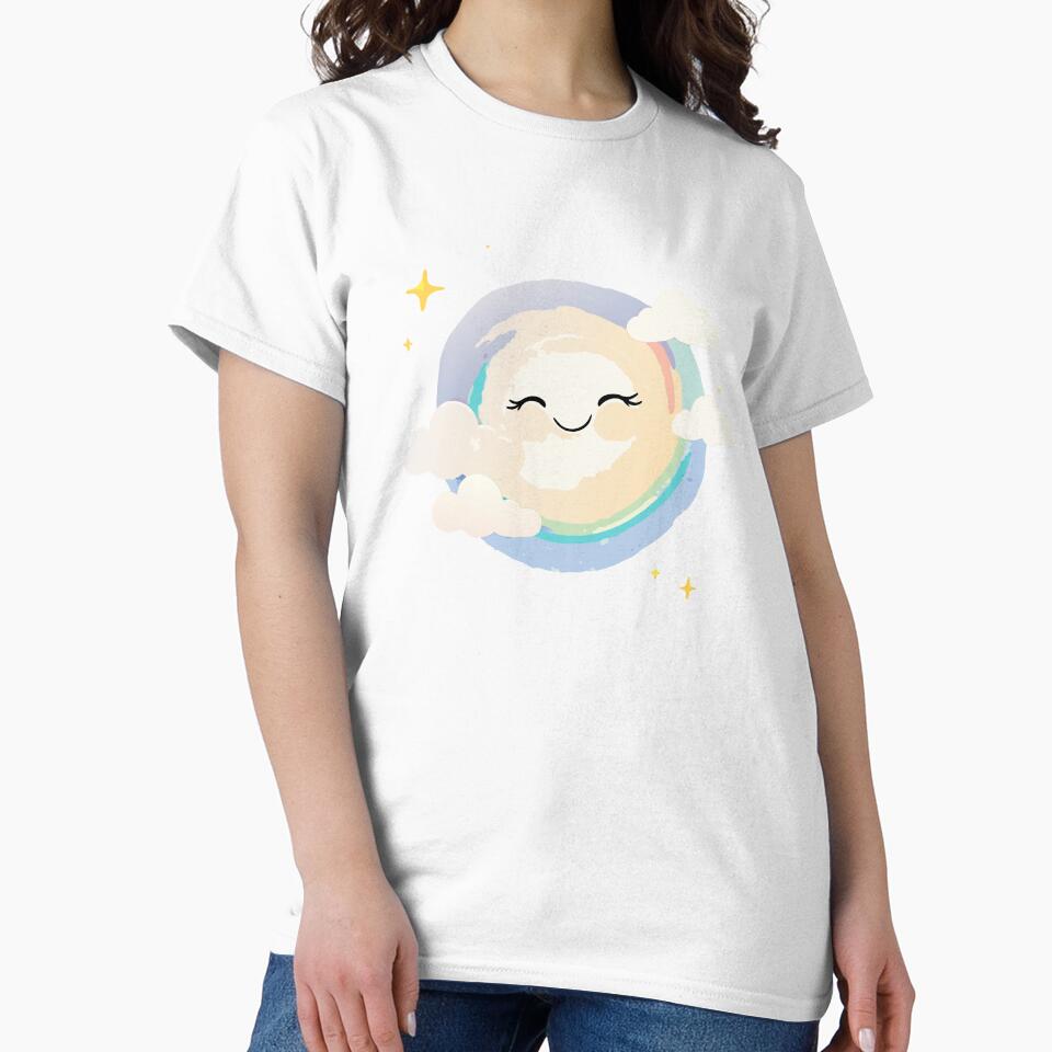 Cartoon Smiling Sun | Kawaii Sunshine with Clouds by NovaProArt