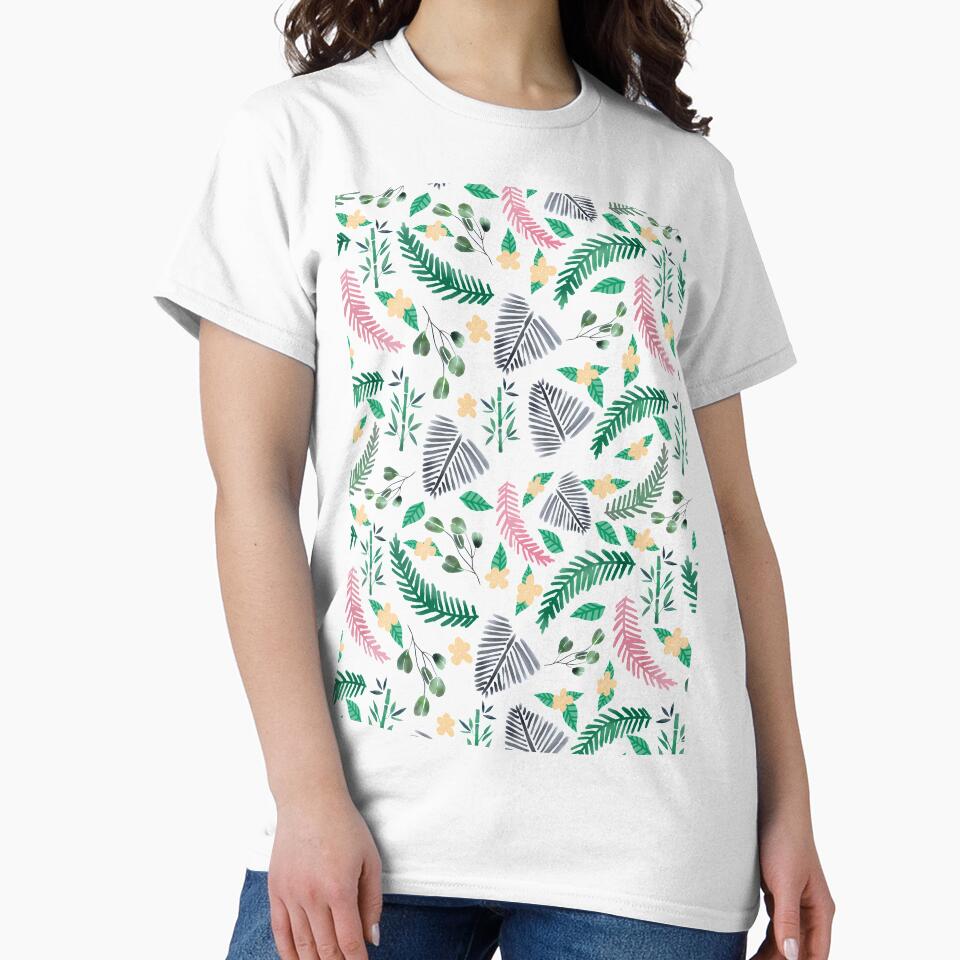 Tropical Leaves and flowers pattern design by Sevilka