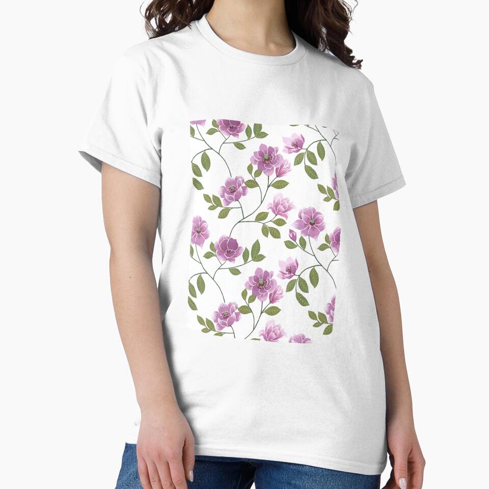 Elegant purple floral pattern by finedrawings