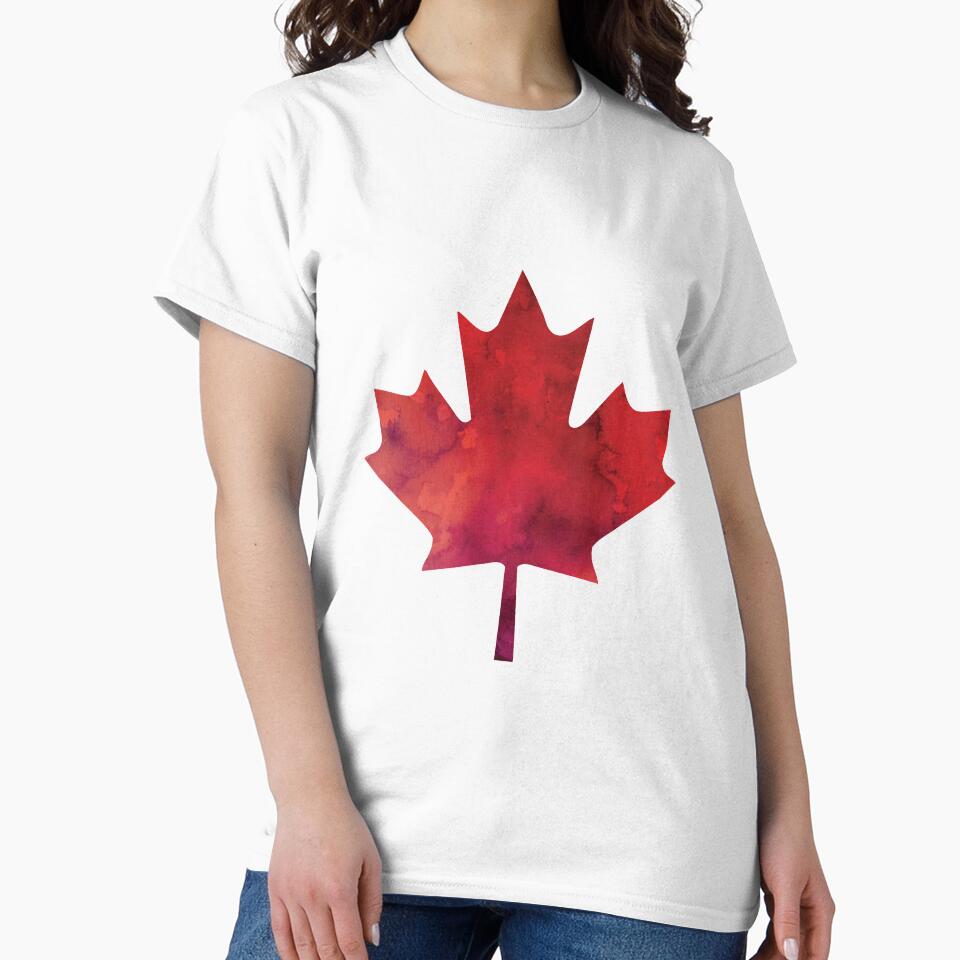 Canada Day Watercolour Maple Leaf Pattern by tanyadraws
