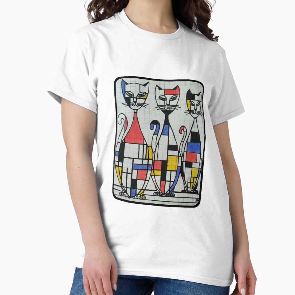 Mid Century Mondrian Cats by PaniaBrown
