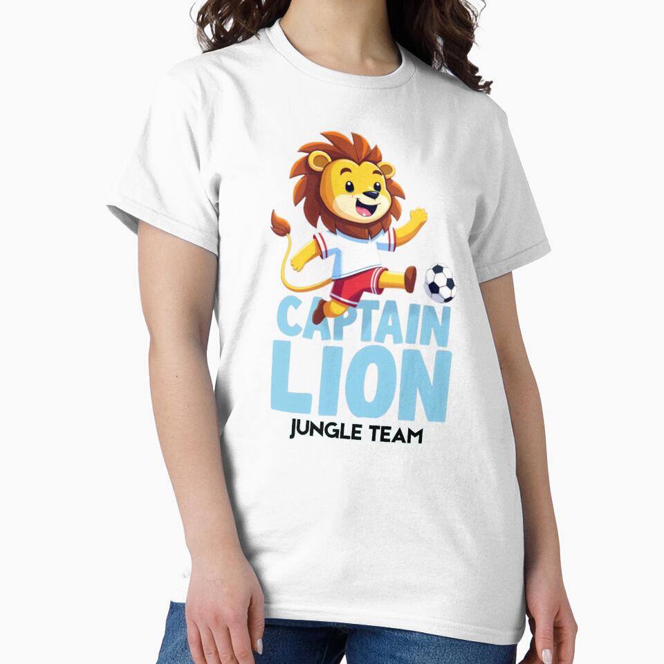 Captain Lion – Funny Soccer Jungle Team Design by PriyaMagic