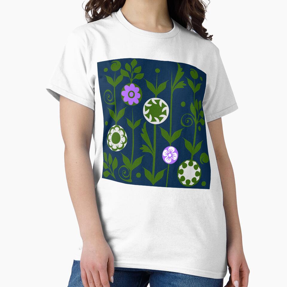 Beautiful Blue And Green Floral Pattern by Oirabot