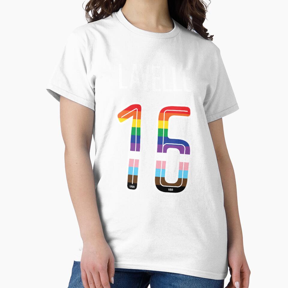 Rose Lavelle 16 / USWNT / Rose Lavelle Pride Jersey Style by elopez1755