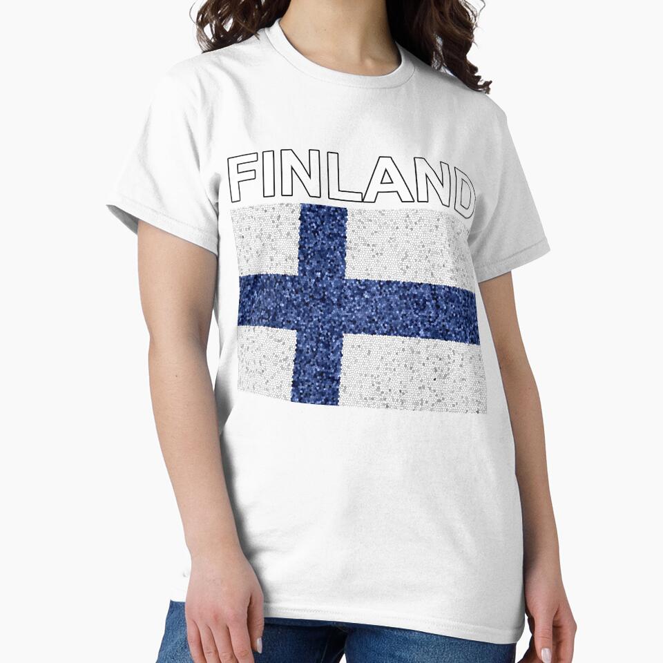 Finland Flag Deluxe Mosaic Style by merchhost