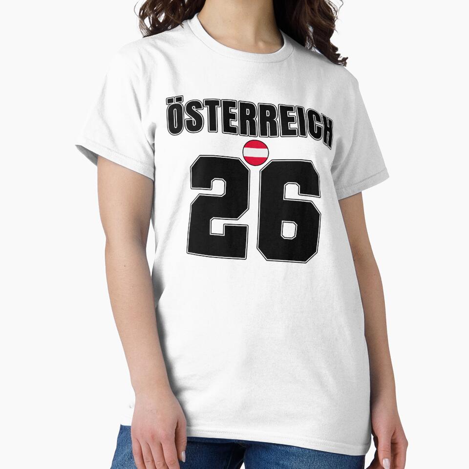 Austria 26 Football Shirt Style Design – Austria National Team Apparel by The Hairy Melon