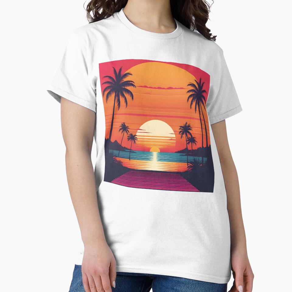 Retro Sunset Palm Trees 80s Vintage Aesthetic - 5 by RELAX STATION