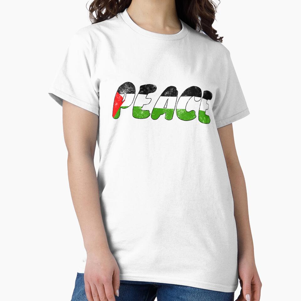 Palestine Flag Peace tshirt distressed vintage by farhanhafeez