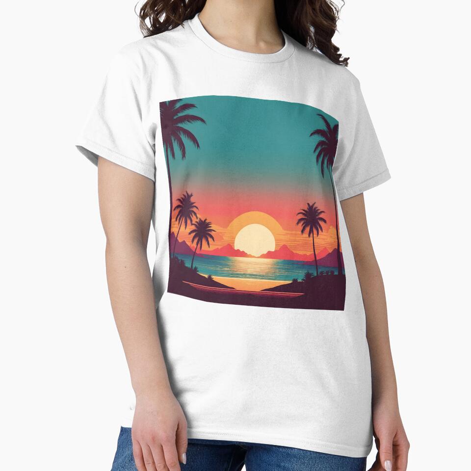 Retro Sunset Palm Trees 80s Vintage Aesthetic - 4 by RELAX STATION