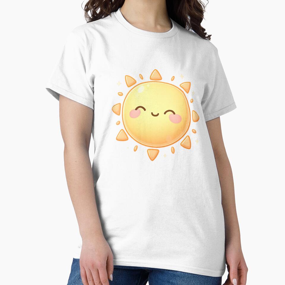 Cute Kawaii Happy Sun Character Summer Sticker by DesignEG