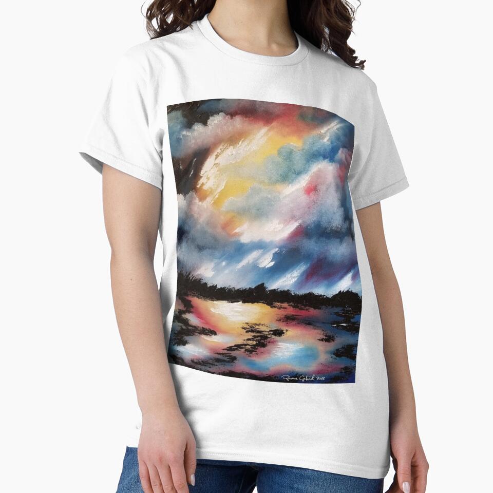 Moody Sunset, Dark Sunset, Night Sunset, Blue, White and Red Sunset, skyscape, waterscape, abstract sunset by roxanegabriel