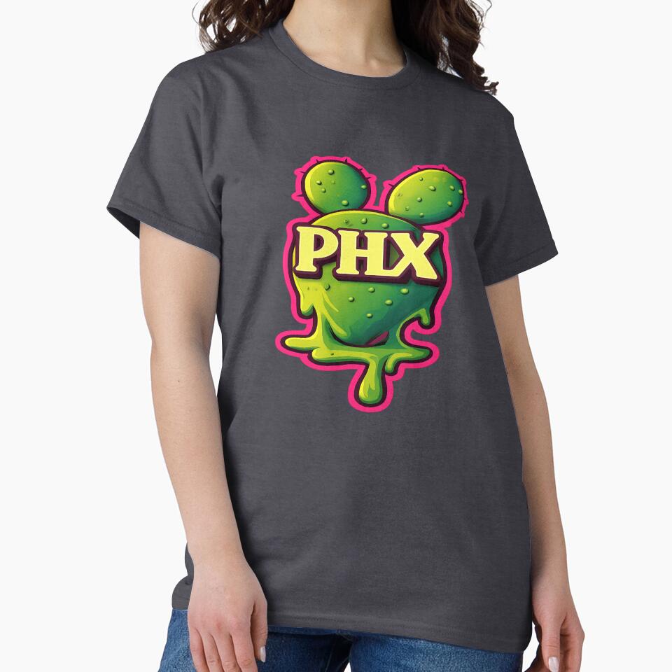 PHX Cactus Drip Sticker – Neon Desert Slime Style by POD DYNASTY