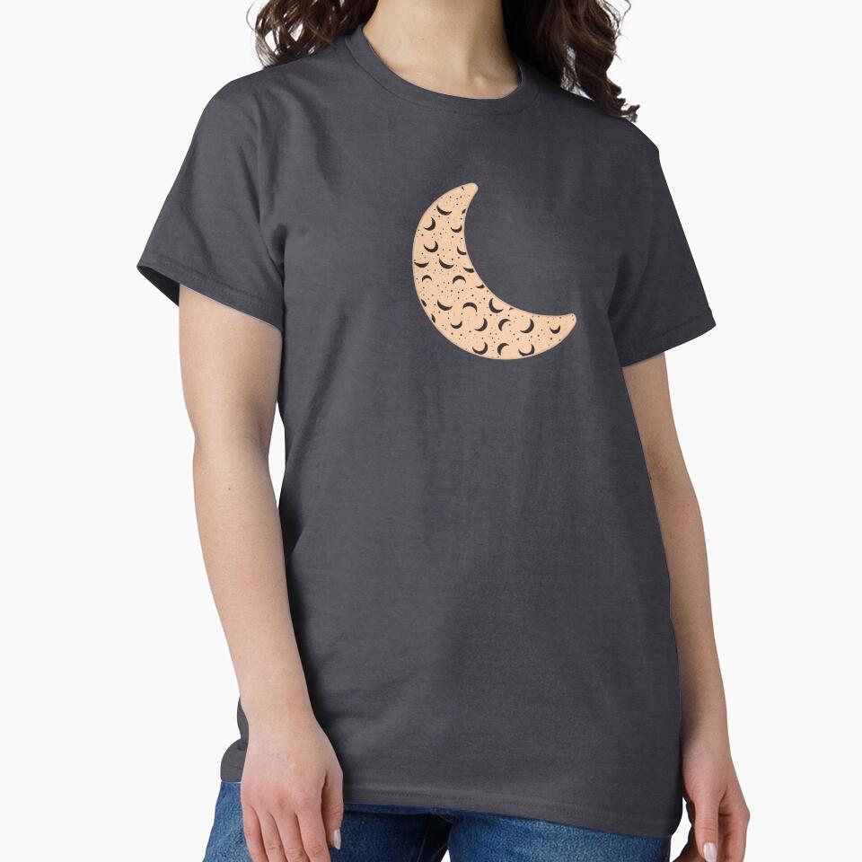 Minimalistic Crescent Moon and Stars Crescent Moon Desginer On Trend Crescent Design on Pastel by EmilyFNM3D