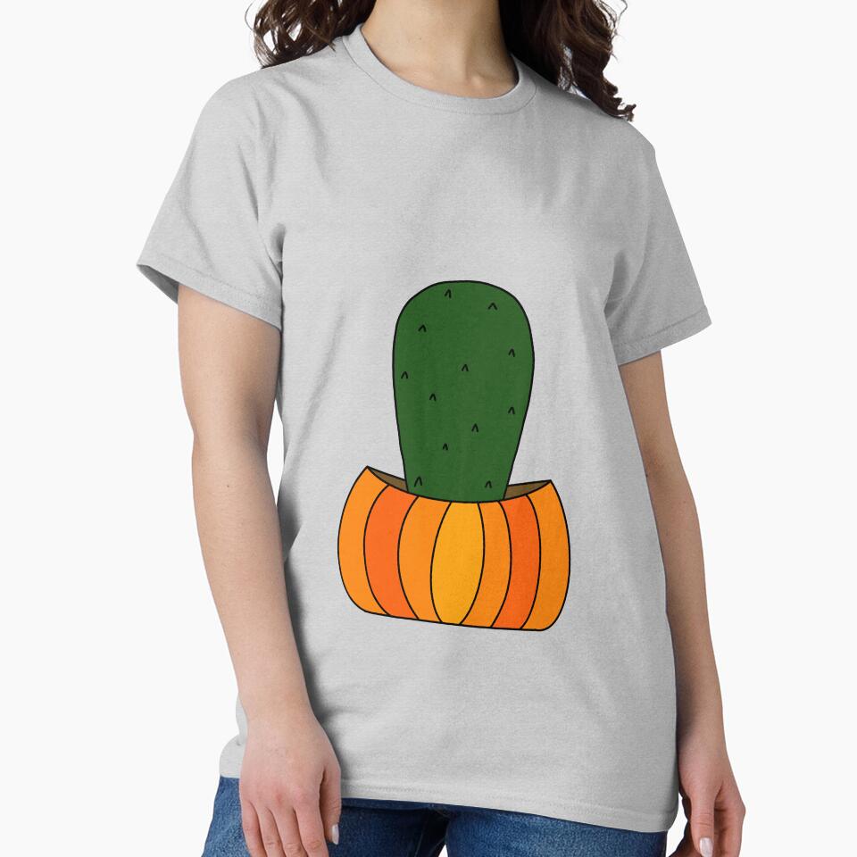 Cute Cactus Design #17: Halloween Pumpkin Cactus by DreamCactus
