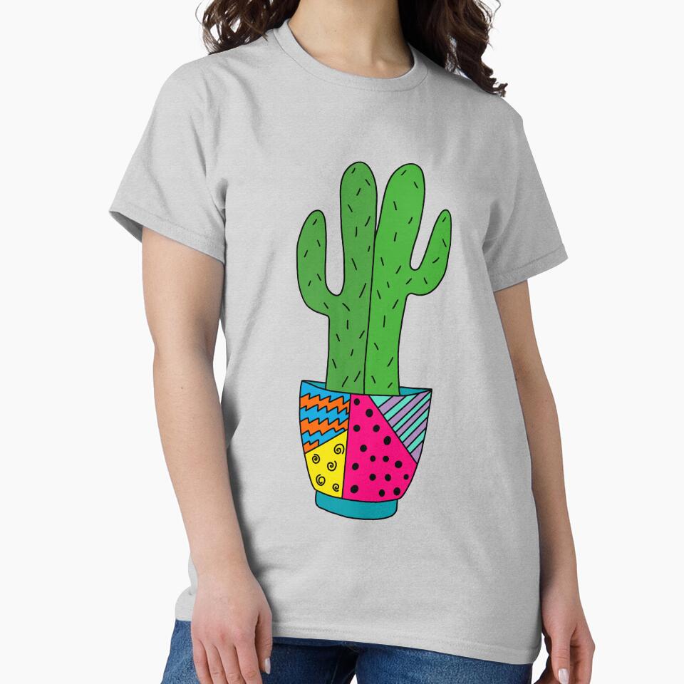 Cute Cactus Design #178: Saguaro Cacti In Funky Pot by DreamCactus