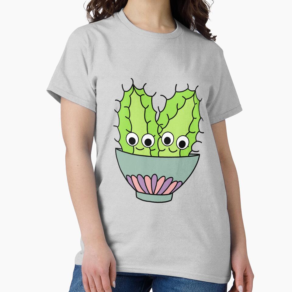 Cute Cactus Design #245: Prickly Pear Cacti In Dainty Bowl by DreamCactus