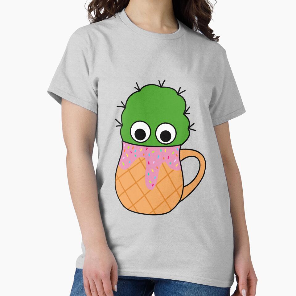 Cute Cactus Design #231: Cute Cactus In Ice Cream Cone Mug by DreamCactus